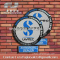 Aluminum custom die cut metal sign, embossed Aluminum signs